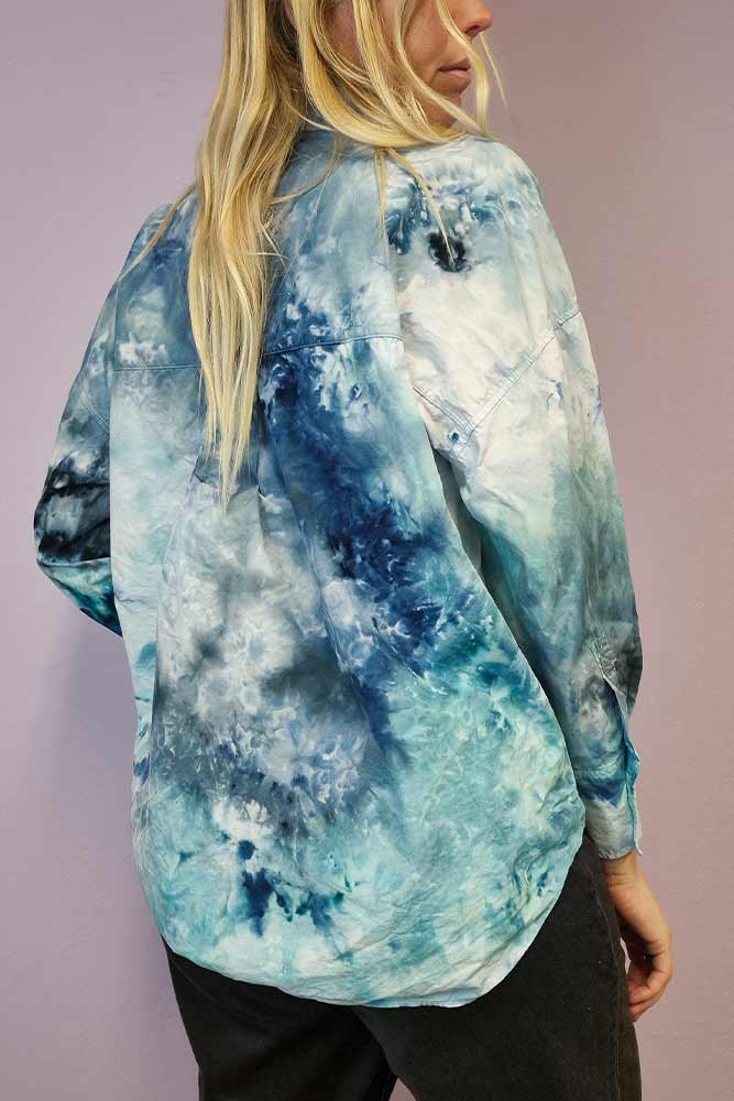 Ice dye skjorta - Billede 2